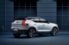 2019 Volvo XC40 T5 R-Design AWD in Crystal White Metallic from a rear right three-quarter view